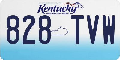 KY license plate 828TVW
