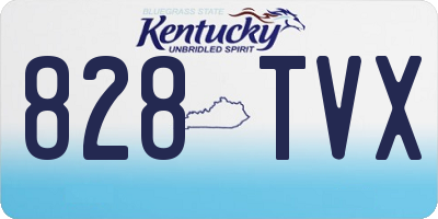 KY license plate 828TVX