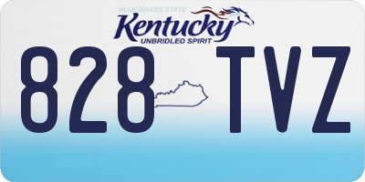 KY license plate 828TVZ