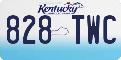 KY license plate 828TWC