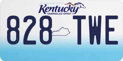 KY license plate 828TWE
