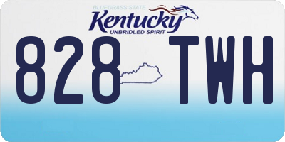 KY license plate 828TWH