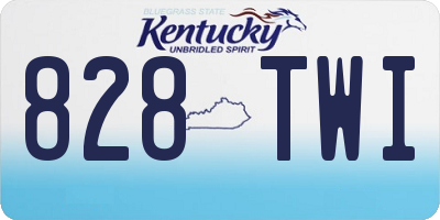 KY license plate 828TWI