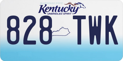 KY license plate 828TWK