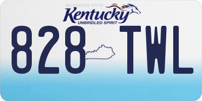 KY license plate 828TWL