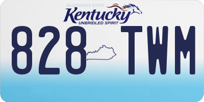 KY license plate 828TWM