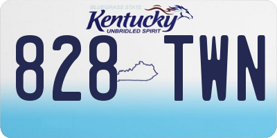 KY license plate 828TWN