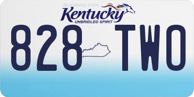 KY license plate 828TWO