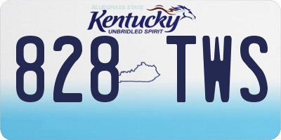 KY license plate 828TWS