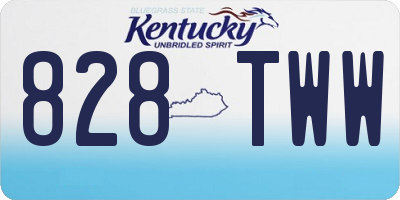 KY license plate 828TWW