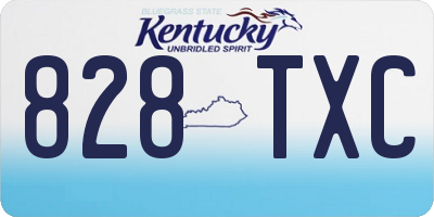 KY license plate 828TXC