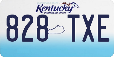 KY license plate 828TXE