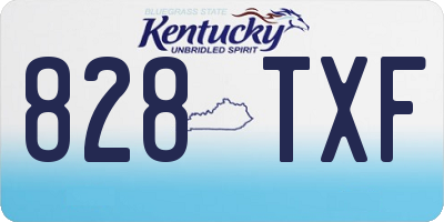 KY license plate 828TXF