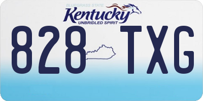 KY license plate 828TXG