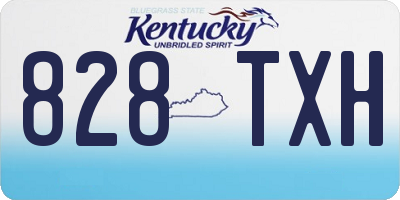 KY license plate 828TXH