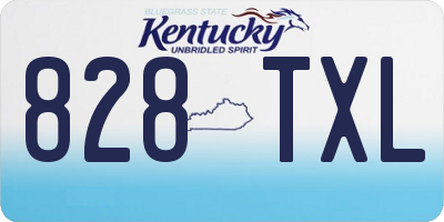 KY license plate 828TXL