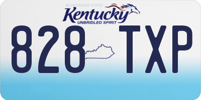 KY license plate 828TXP
