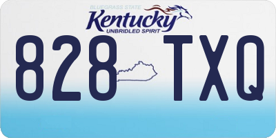 KY license plate 828TXQ