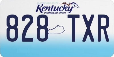 KY license plate 828TXR