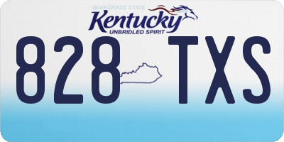 KY license plate 828TXS