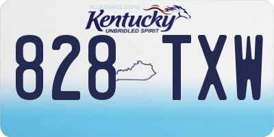 KY license plate 828TXW