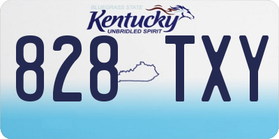 KY license plate 828TXY