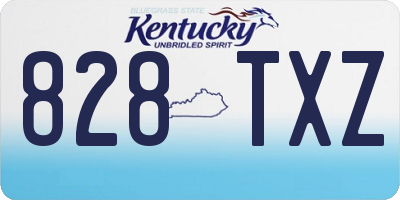 KY license plate 828TXZ