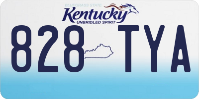 KY license plate 828TYA