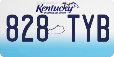 KY license plate 828TYB