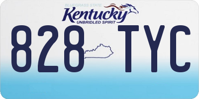 KY license plate 828TYC