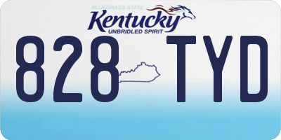 KY license plate 828TYD