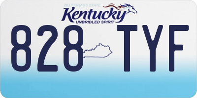 KY license plate 828TYF