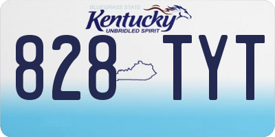 KY license plate 828TYT