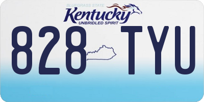 KY license plate 828TYU
