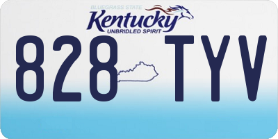 KY license plate 828TYV