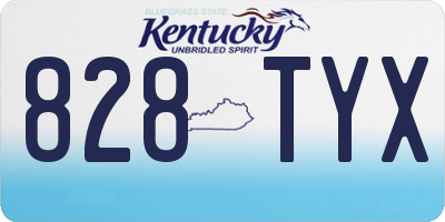 KY license plate 828TYX