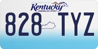 KY license plate 828TYZ
