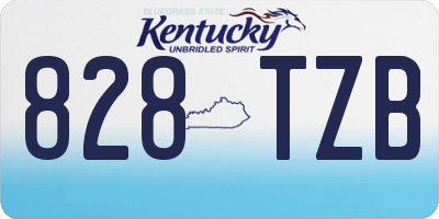KY license plate 828TZB