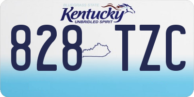 KY license plate 828TZC