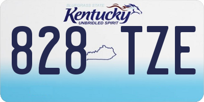 KY license plate 828TZE