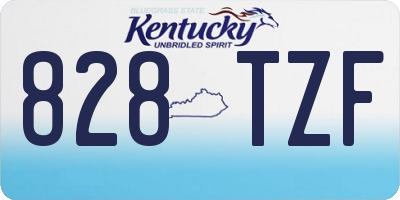 KY license plate 828TZF