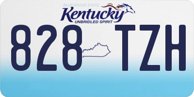 KY license plate 828TZH