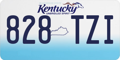 KY license plate 828TZI