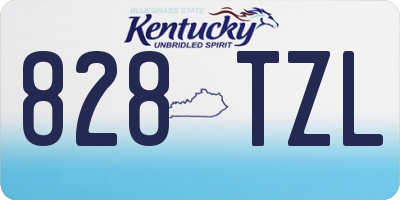 KY license plate 828TZL
