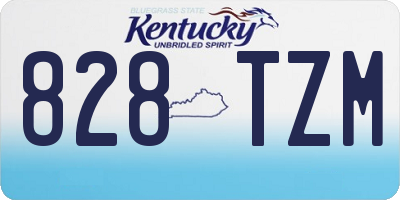 KY license plate 828TZM