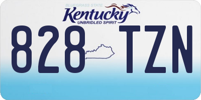 KY license plate 828TZN