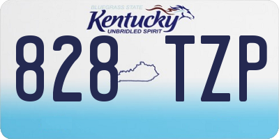 KY license plate 828TZP