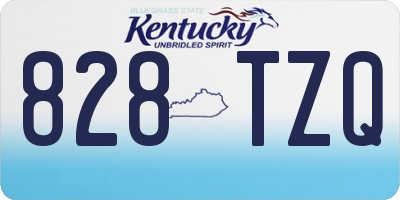 KY license plate 828TZQ