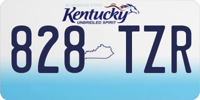KY license plate 828TZR