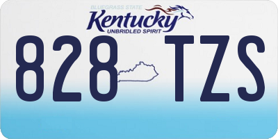 KY license plate 828TZS